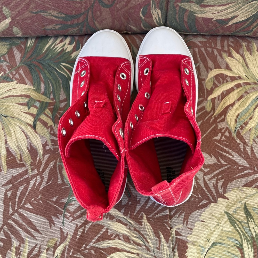Target Red High-Top Sneakers - Picture 2 of 7